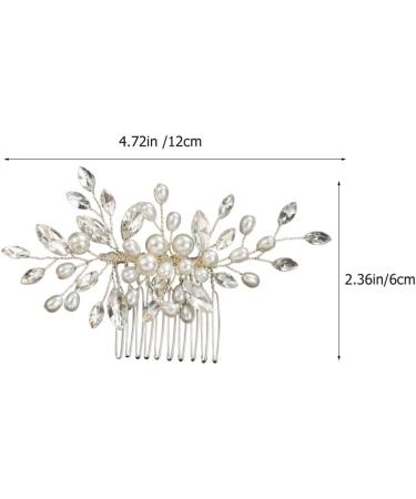 ifundom Bride Hair Comb Lightweight Metal Bride Hair Comb Sparkling Hair Piece Wedding Party Hair Accessory - Buy Online on SooperMarket.com