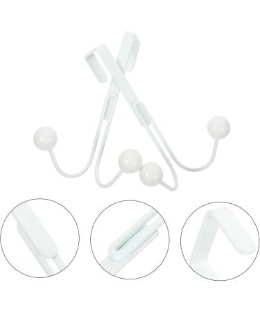 Hemoton 2pcs Double Hook Coat Hangers Towel Rack Clothes Hangers Hooks Door Hook Hanger Nail Hat Hook 14x9cm White - Buy Online on SooperMarket.com
