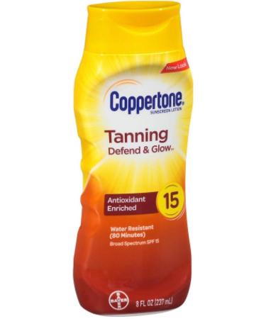 Coppertone Tanning Lotion SPF 15 - 8 oz | UVA/UVB Protection - Buy Online on SooperMarket.com