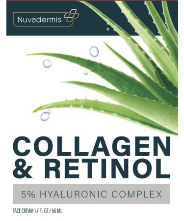 NUVADERMIS Collagen & Retinol Face Moisturizer 1.7 oz - Made in USA - Anti Aging Day & Night Cream for Women & Men - Buy Online on SooperMarket.com