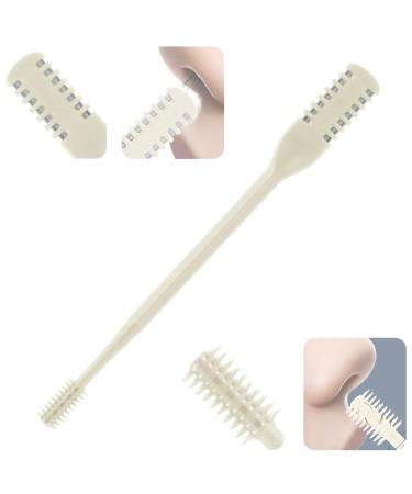 LIEUDAGE Nose Hair Trimmer for Men - Dual Blades Soft Silicone Brush Portable Painless Easy Maintenance