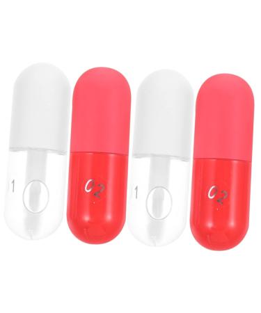 STAHAD 4 Pcs Lip Oil Lip Plumper Natrum Lip Balm Essence Makeup Products Lip Gloss Plumper Star Eyeliner Stamp Natural Lip Plumper Lip Gloss Skin Care Moisturizer Plant Essence 5.3x1.8x1.8cmx2pcs Rosy Transparentx2pcs