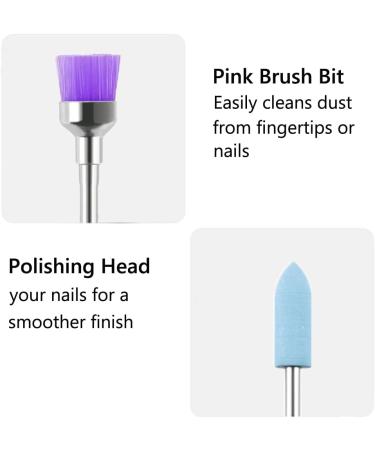 YHTSPORT 11 Pcs Tungsten Carbide/Ceramic Nail Drill Bits - 3/32 Cuticle Drill Bit for Acrylic Gel Removal - Electric Nail Files Accessories - Buy Online on SooperMarket.com