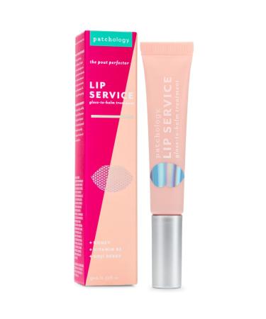 Patchology Lip Service Gloss-to-Balm Lip Treatment - Lip Care Products with Hyaluronic Acid Lip Balm for Dry Cracked Lips Healing Lip Balm Lip Moisturizer for Very Dry Lips Chapped Lip Treatment