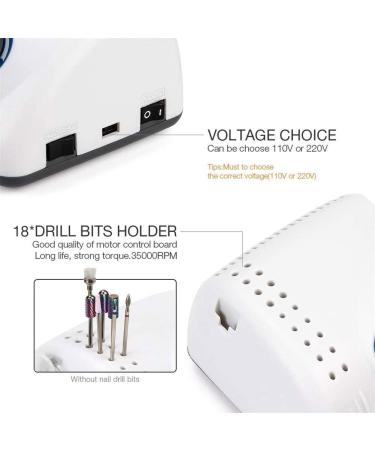 Manicure Pedicure Tool 35000RPM Portable Nail Drill Machine Electric File Nail Drill for Acrylic Nails Manicure/Pedicure Polishing Cuticle for Salon or Home Use - Buy Online on SooperMarket.com
