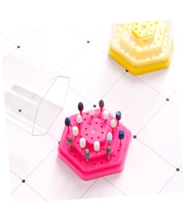 Beavorty 2PCS grinding head storage box Nail Drill Bit Container nail drill bits stand nail grinding organizer Nail Drill Bits Display stand nail bit white multicolor set plastic - Buy Online on SooperMarket.com
