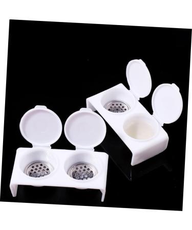 minkissy Nail Art Brush Cup Nail Art Tool Painting Tool Nail Tools Soaking Bowl for Acrylic Nails Dappen Dish with Lid With Cover Wash Pen Bracket Pen Wash Cup Stainless Steel - Buy Online on SooperMarket.com
