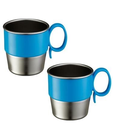 Innobaby Din Din SMART Stainless Steel Cup 9oz (Blue (2 Pack))