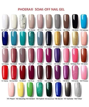 AQUAPURITY PHOERA UV Gel Nail Polish Soak off Color Gellish Base Top Tempered Matte Coat Long Lasting Varnish Manicure Art Polishes Non Smudge Formula 8ML (132 CANDIED) - Buy Online on SooperMarket.com