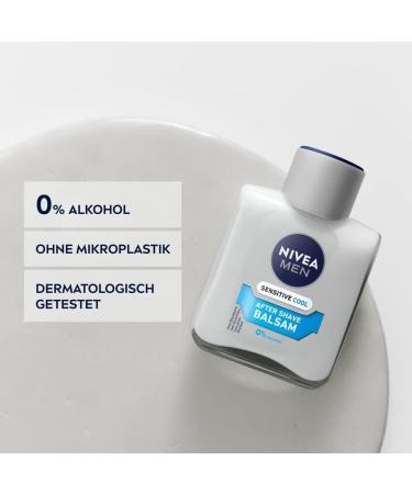 Nivea Men Sensitive Cool After Shave Balm 3-Pack (3 x 100ml) - Soothing Skin Care with Chamomile & Algae Extracts for Sensitive Skin - Buy Online on SooperMarket.com