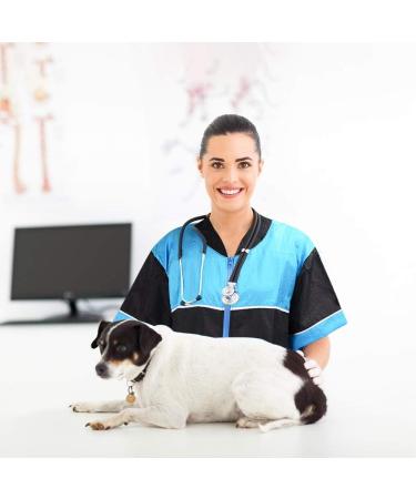Noverlife Pet Grooming Jacket | Medium Size Lightweight Smock for Dog Cat Grooming | Hair Repellent Shirt Style Workwear - Buy Online on SooperMarket.com