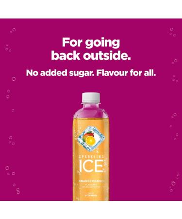 Sparkling Ice Orange Mango Flavored Sparkling Water - 12 Calories - No Added Sugar - Contains Vitamins - 12 x 500ml Bottles - Buy Online on SooperMarket.com