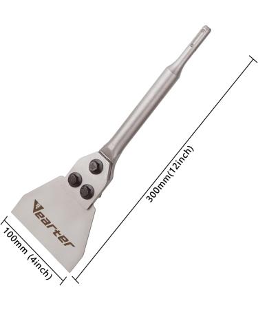 Vearter 4 x 12 SDS Plus Shank Electric Hammer Floor Scraper Chisel Drill Bit - Ideal for Tile, Brick, and Concrete Removal - Buy Online on SooperMarket.com