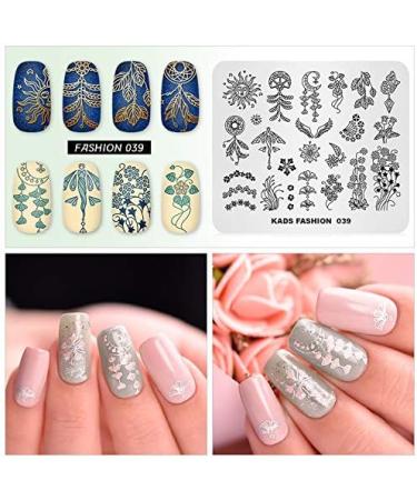Alexnailart Nail Stamping Printing Plate Template Image Plate Stamper Scraper Sun Dreamcatcher Butterfly Wing Pattern Nail Art Decoration DIY Print Manicure Design FA039 - Buy Online on SooperMarket.com