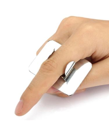 1PC Stainless Steel Nail Art Palette Ring - Mini Polish Holder for Creative Nail Designs - Buy Online on SooperMarket.com