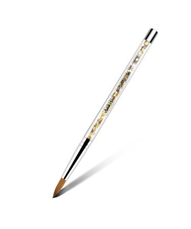 Acrylic brush for nails # 18 Sable Kolinsky nail brush for acrylic nails zobelhaar acrylic brush for nail art nail polish brush made of wood gel brush manicure tools 18 # sequins