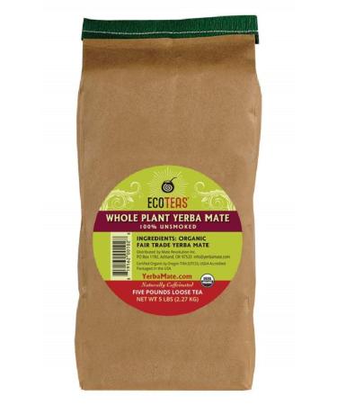 ECOTEAS Organic Yerba Mate Loose Tea Traditional Cut, 5 Pounds