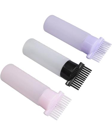 KKPLZZ 3 Colors Hair Coloring Oiling Bottle Root Comb Applicator Bottle with Graduated Scale for Beauty Salon - Buy Online on SooperMarket.com