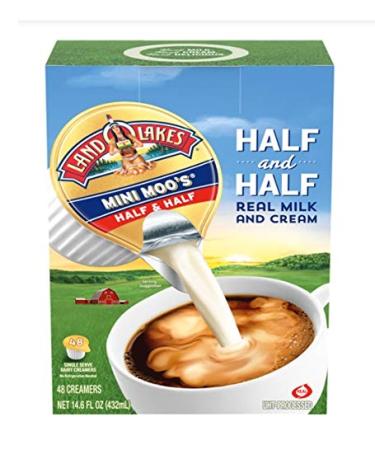 1-Land O Lakes Mini Moos Half & Half 48-Single Serve Dairy Creamers 48 Count (Pack of 1)