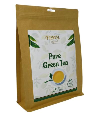CENVEL Pure Green Tea Loose Leaf | 100% Natural and Fresh Harvest | Detox Loose Leaves Tea | Ceylon Green Tea | Single Estate Tea (500g)