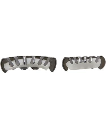 Shiny Teeth Hip Hop Prop Teeth Accessory Halloween Party & Hip Hop Fashion Brass Material Silicone Grooves Tweezers Fashionable & Luxury Appearance (Glossy black suit (real Glossy Black Suit (Real Gold Plating) - Buy Online on SooperMarket.com