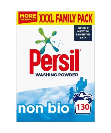 Persil Non-Bio Powder Washing Detergent Clothing Fabric - 140 Wash - Tough Stain Removal - Gentle To Sensitive Skin