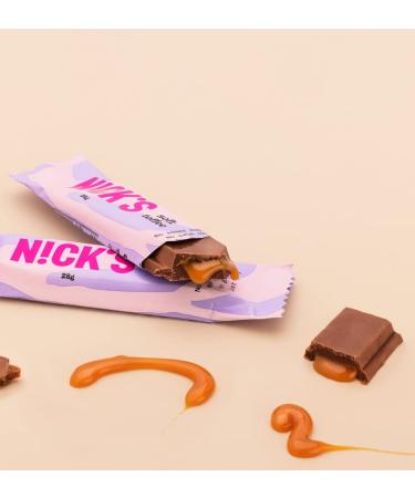 Buy Nicks Keto Riegel Soft Toffee & Chocolate Caramel Snacks - Low Carb Gluten-Free 110 Calories 3.5 Net Carbs (15x28g) - Buy Online on SooperMarket.com