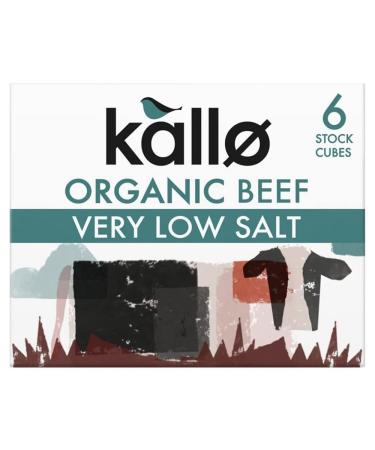 Kallo Foods Organic Very Low Salt 6 Beef Stock Cubes 48g Low Salt Beef