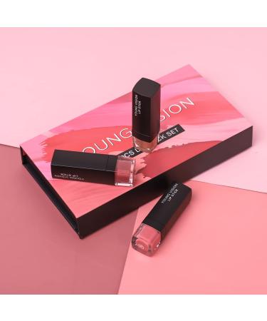 YOUNG VISION Lipsticks Set: Multi-finish Matte Nude Colors Bundle for Long-lasting & Moisturizing Lip Makeup - Pack of 6 - Perfect Gift for Women - Buy Online on SooperMarket.com
