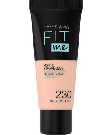 Maybelline New York-Foundation Fluide Fit Me Matte & Poreless-normal to greasy skin-color 230 beige sand-30 ml 230 beige sand 30 ml (1 Pack) 230 beige sand