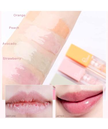 Hydrating Lip Glow Oil Set for Moisturizing and Plumping Lips - Fruit Extract Infused Lip Gloss for Dry Lip Care - Buy Online on SooperMarket.com