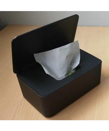 Black Dispenser with Lightweight Napkin Cases Easy Open & Close Utility Tissue Holder Storage Box - Buy Online on SooperMarket.com