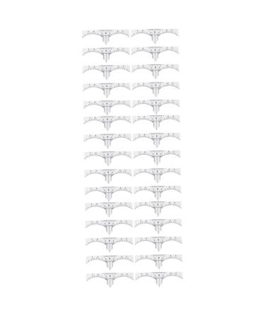 NOLITOY 30 Pcs Microblading Ruler Sticker Scale Ruler Eyebrow Guide Measure Tool Design Ruler Make up