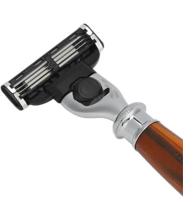 Ankroyu 4-Part Men's Shaving Set | Stainless Steel Razor with Bowl & Leather Holder | Premium Shaving Experience - Buy Online on SooperMarket.com