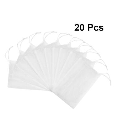 Healifty 20Pcs Exfoliating Mesh Soap Saver Bags - Handmade Bubble Foam Net for Longer-Lasting Soap | White - Buy Online on SooperMarket.com