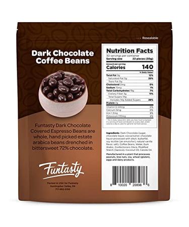Funtasty Premium Dark Chocolate Covered Espresso Beans - 2 lb Pack - Buy Online on SooperMarket.com