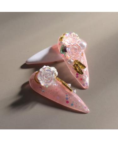 Flower Nail Art Glitters DIY 3D White Floral Nail Stud Sequins for Salon Gift Flower Nail Glitters - Buy Online on SooperMarket.com