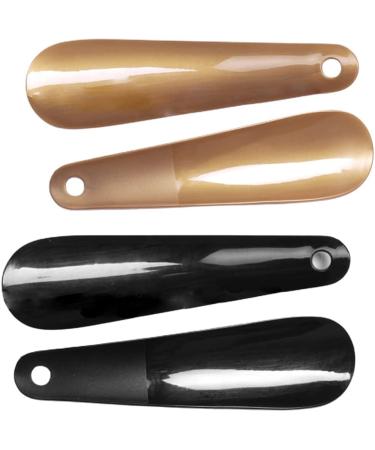 SKYPIA Plastic Shoe Horn 6.5 inch Black Khaki - Portable Travel Shoe Helper (2 Pack) - Buy Online on SooperMarket.com
