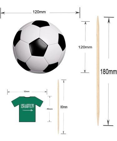 Saudi Arabia Football Party Food & Cupcakes Picks Decorations Toppers World Cup 2022 (pack of 14) - Buy Online on SooperMarket.com