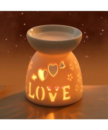 Solomi Fragrance Lamp Love - Ceramic Candle Holder & Essence Oil Burner | International Shipping - Buy Online on SooperMarket.com