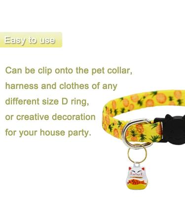 6 Pack Lucky Cat Collar Bells for Potty Training - White, Red, Yellow - Includes Free Clips & Key Rings - Buy Online on SooperMarket.com