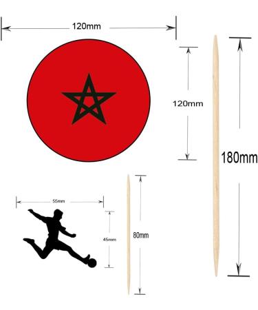 Morocco Football Silhouette Flag Mix Party Food & Cupcakes Picks Decorations Toppers (pack of 14) - Buy Online on SooperMarket.com