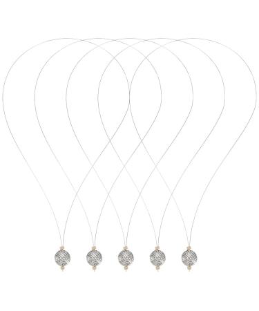 WEBEEDY Hair Extensions Rings Bead Threader Loop Needle Tool 26cm Wire Pulling Hook Beading Tool Hair Extension Accessories Kit for Hairstylist Hair Feather Extensions 5 Pieces