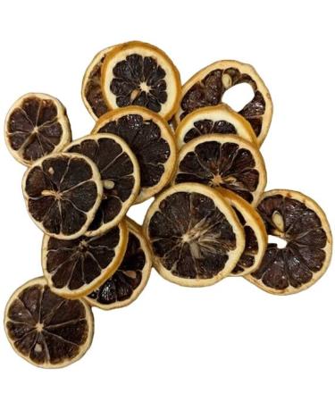 Dehydrated Dried Black Lemon Slices Wheels | 100% Natural | Dry Black Lemon for Garnishing Cocktails Cooking Baking Wreaths Drinks | Citrus Fruit Slices | 1Kg