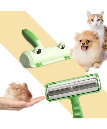 Duoqu - Pet Hair Remover Roller for Clothes Reusable Frog Style Design Green