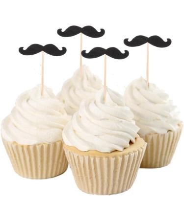Luzhengyang 20pcs Mustache Stick Cupcake Birthday Wedding Cake Topper - Buy Online on SooperMarket.com
