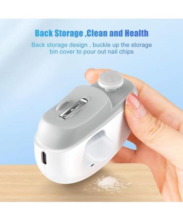 Desikixudy Automatic Nail Clipper with Light & 2 Speeds Fingernail Cutter and Polisher Nail Scraps Storage Rechargeable - Buy Online on SooperMarket.com