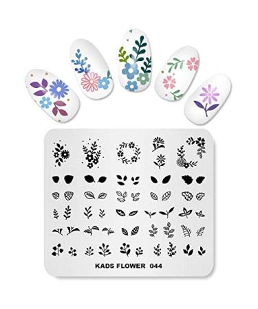 KADS New Nail Stamping Plate Flower Nature Nail Art Stamp Template DIY Image Template Manicure Stamping Plate Stencil Tools (FL044)