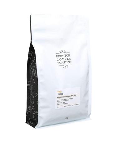 Rounton Coffee Roasters | Two Stories Blend 1kg Sweet & Fruity Coffee | Roasted in Yorkshire | Whole Coffee Beans 1kg Medium Espresso Roast | Speciality Coffee Bags Two Stories Blend 1 kg (Pack of 1)