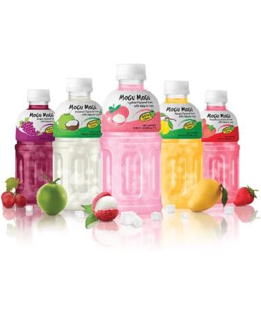 Mogu Mogu Fruit Juice Drink with Nata De Coco Gotta Chew 320ml (12 Bottles Random 6 Flavours) HALAL - Buy Online on SooperMarket.com